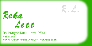 reka lett business card